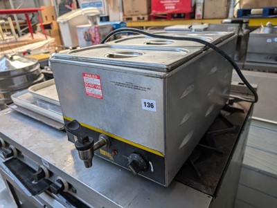 Lot 136 - Buffalo 3 pot bain-marie