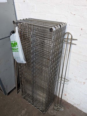 Lot 180 - Pot rack parts inc. 6 shelves