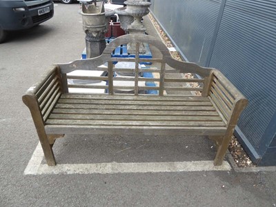 Lot 4126 - Timber slatted garden bench