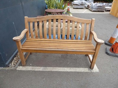 Lot 4127 - Timber slatted garden bench