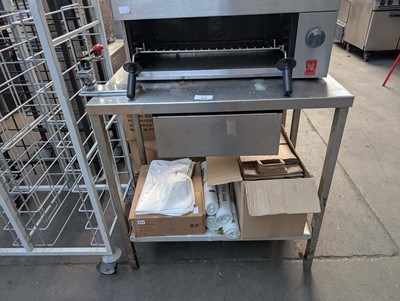 Lot 212 - 90cm stainless steel preparation table with...