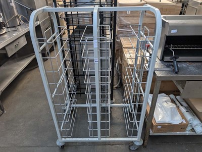 Lot 214 - 80cm 2 sided tray clearing trolley
