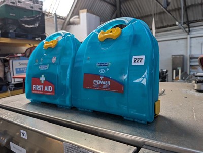 Lot 222 - 1 first aid and 1 eye wash station
