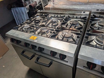 Lot 224 - 90cm gas Falcon 6 burner cooker with 2 door...