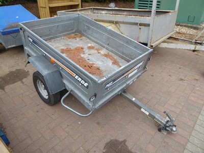 Lot 4157 - Single-axle galvanized Erde 142 trailer