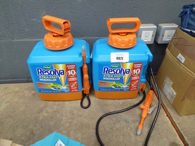 Lot 4077 - Two 5 litre tubs of Resolva extra fast weed...