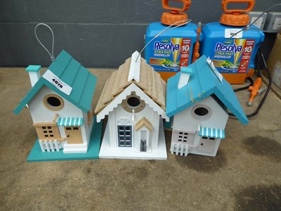 Lot 4078 - Three assorted wooden bird houses