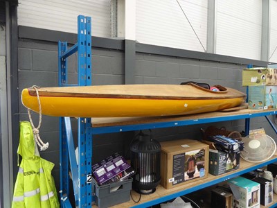 Lot 4087 - A wooden framed kayak