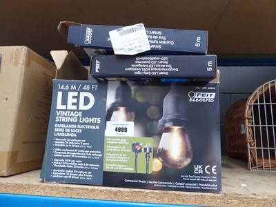 Lot 4089 - A box of LED vintage string lights and two...