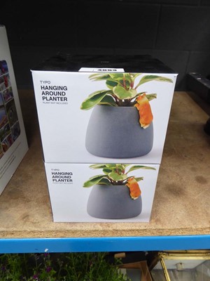 Lot 4093 - Two Typo hanging round planters