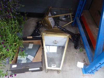 Lot 4098 - Two exterior wall-mounted street lights with a...