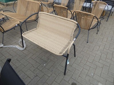 Lot 4166 - Rattan garden bench