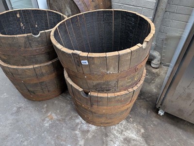 Lot 437 - Pair of 44cm tall half barrels