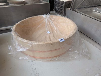 Lot 508 - Wooden barrel shaped display
