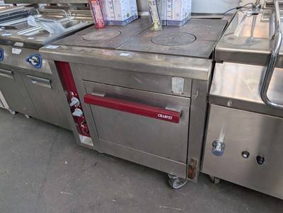 Lot 462 - 88cm gas Charvet solid top cooker with single...