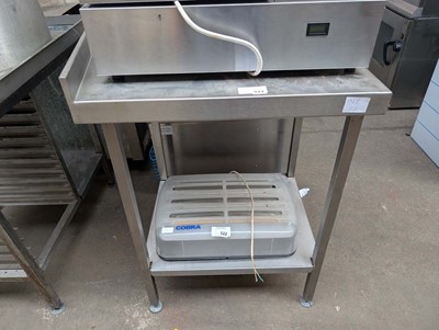 Lot 521 - 70cm stainless steel preparation table with...
