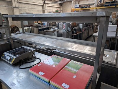 Lot 475 - 142cm stainless steel 2 tier gantry