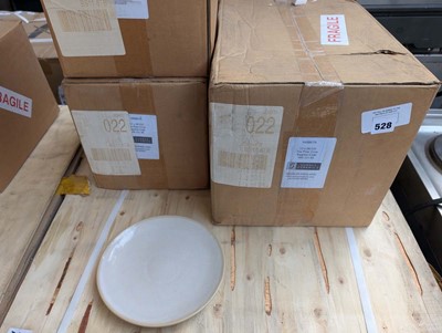 Lot 528 - 3 boxes of Nisbets 21cm plates (36 in total)