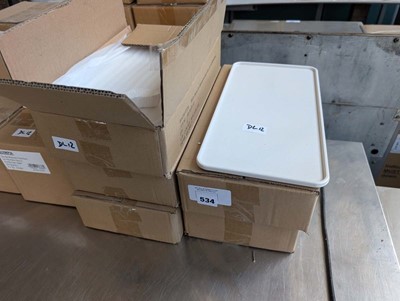 Lot 534 - 5 boxes of 6 35cm rectangular platters (30 in...