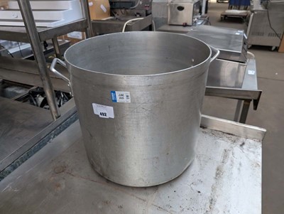Lot 492 - 44cm diameter aluminium cooking pot with 2...