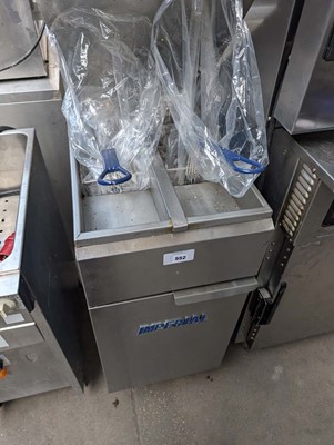 Lot 552 - 40cm gas Imperial twin tank fryer with baskets