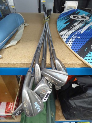 Lot 4198 - Assorted golf clubs inc. Wilson and Keno