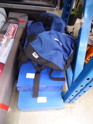 Lot 4203 - 2 fold-up camping tables and Hi-Gear backpack