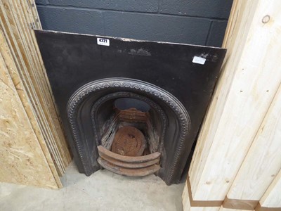 Lot 4221 - Cast iron fire insert