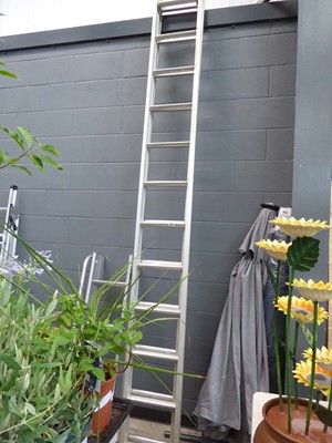 Lot 4224 - Double section aluminium ladder