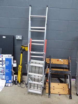 Lot 4227 - Set of aluminium steps, decorators platform...