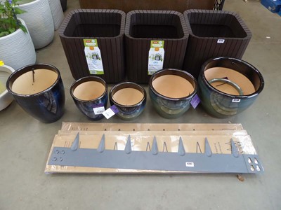 Lot 4248 - 6 glazed Signature garden plant pots