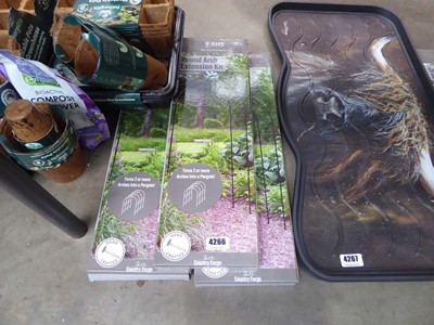 Lot 4266 - 3 RHS round arch extension kits and quantity...