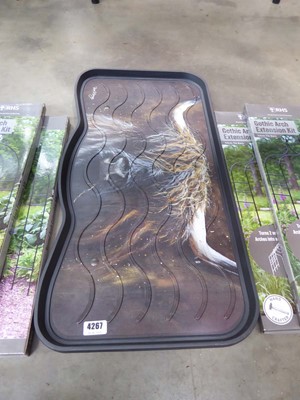 Lot 4267 - 2 Bree Merrya plastic doormats with artistic...
