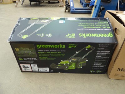 Lot 4298 - Greenworks cordless mower in box