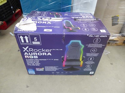 Lot 4369 - X Rocker Aurora RGB gaming chair in box