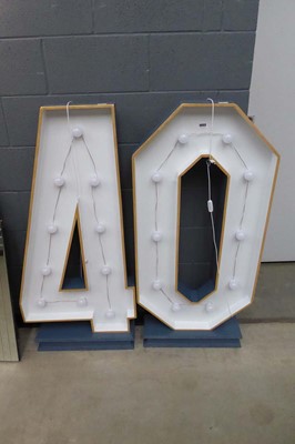 Lot 5033 - Illuminated forty sign