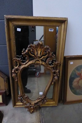Lot 5038 - 2 mirrors in ornate gilt frames