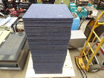 Lot 4395 - Pallet containing a large qty of blue carpet...