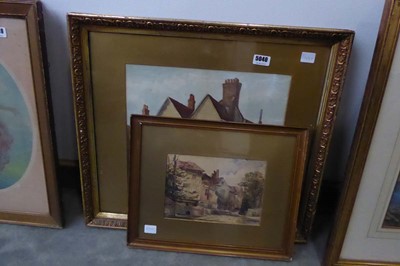 Lot 5040 - 2 watercolours, building facades