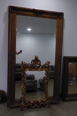 Lot 5043 - Large rectangular bevelled mirror in copper...