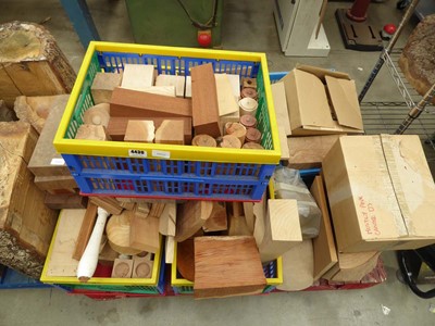 Lot 4430 - Pallet of various boxes of yew, mahogany, ash...