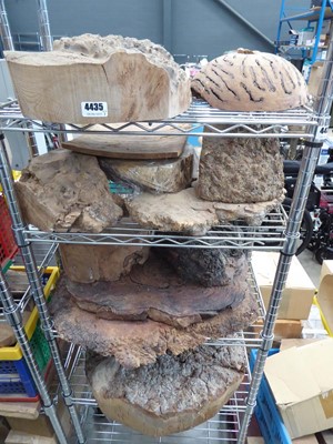 Lot 4435 - Quantity of various burr wood blanks contained...