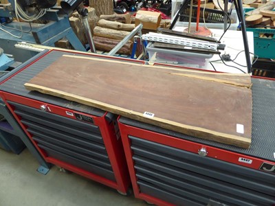 Lot 4446 - Length of planed waney edge timber, possibly...