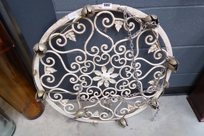 Lot 5067 - Painted cast iron ceiling light