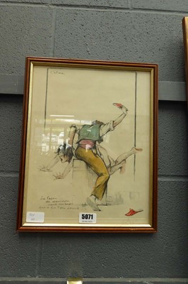 Lot 5071 - Comical French print by Gaston Hoffman, man...