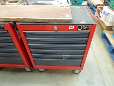 Lot 4447 - Jtech multi drawer mobile work shop tool box