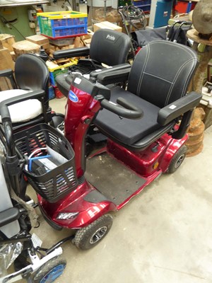Lot 4412 - Invacare red mobility scooter with key and...