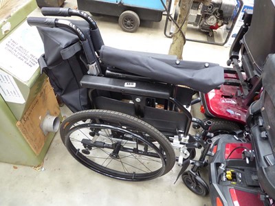 Lot 4413 - Black foldup wheelchair