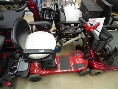 Lot 4415 - Liberty red mobility scooter with key and charger