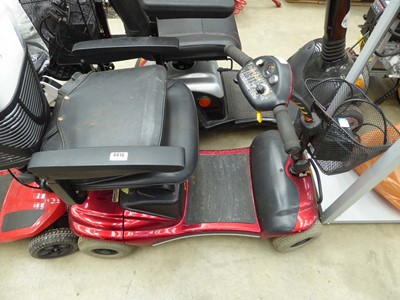 Lot 4416 - Shoprider red mobility scooter with charger